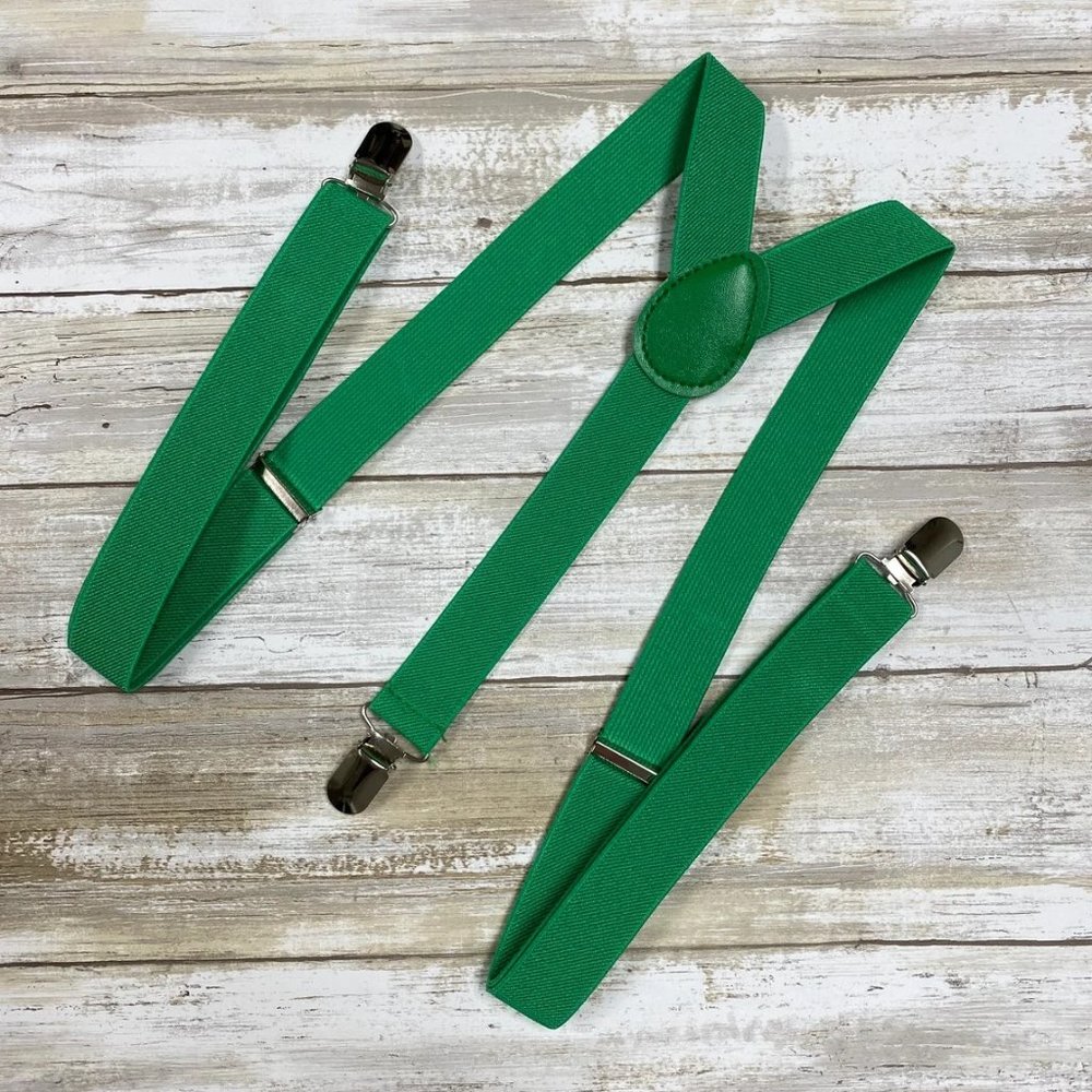 Mens's GREEN Suspenders for wedding accessories